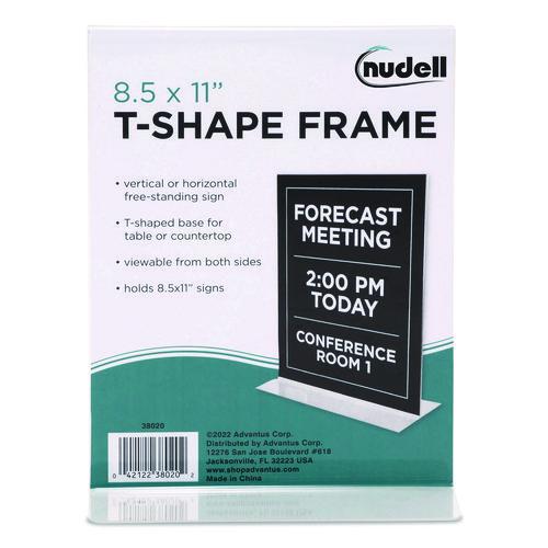 Image of NuDell 38020 Acrylic Sign Holder, 8.5" x 11", Clear