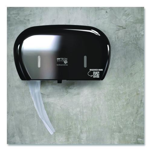 Image of Papernet® 419485 HyTech Seas Mini JRT Twin Dispenser, 5.5 x, 15.7 x 9.8, Black