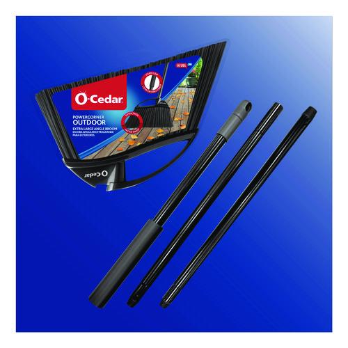 Image of O-Cedar® 168215EA Outdoor PowerCorner Angle Broom, 55" Length, Black/Gray