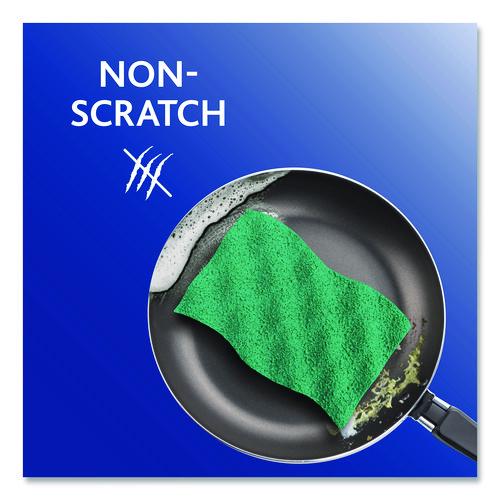 Image of O-Cedar® 169431PK Scrunge Non-Scratch Scrub Sponge, 2.63 x 4.25, 1" Thick, Green/Blue, 2/Pack