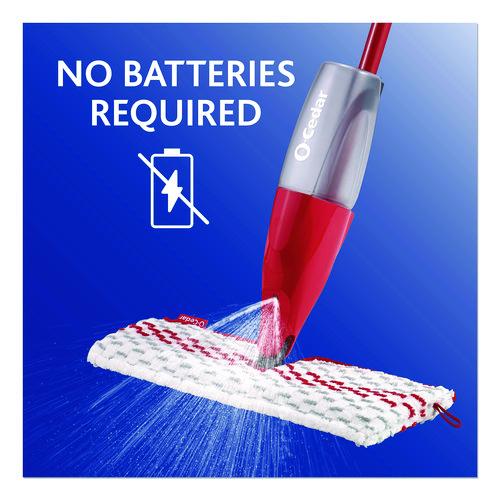 Image of O-Cedar® 173563EA ProMist MAX Spray Mop, Red/White/Gray Microfiber Head, 48" Red/Black/Gray Plastic Handle