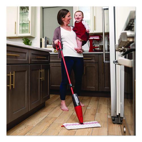 Image of O-Cedar® 173563EA ProMist MAX Spray Mop, Red/White/Gray Microfiber Head, 48" Red/Black/Gray Plastic Handle