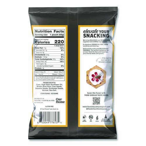 Image of Food Should Taste Good 9776131 Tortilla Chips, Multigrain with Sea Salt, 1.5 oz., 24/Carton
