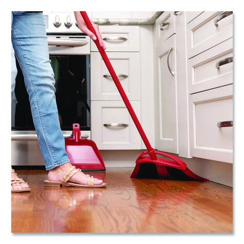 Image of O-Cedar® 172134EA One Sweep LG Broom with Dustpan, 57" Length, Red/Black/Gray