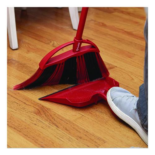 Image of O-Cedar® 172134EA One Sweep LG Broom with Dustpan, 57" Length, Red/Black/Gray