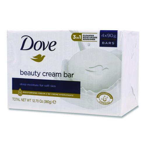 Image of Dove® CB370944 Moisturizing Bar Soap, Pleasant Scent, 3.15 Oz, 48/carton
