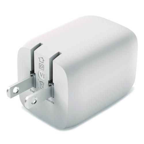 Image of Belkin® WCH013DQWH BOOST CHARGE Pro Dual USB-C GaN Wall Charger with PPS, White