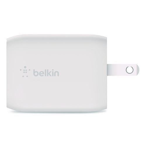 Image of Belkin® WCH013DQWH BOOST CHARGE Pro Dual USB-C GaN Wall Charger with PPS, White