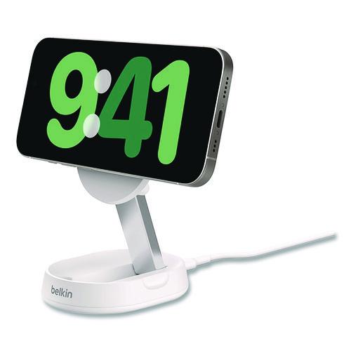 Image of BelkinÂ® BOOST CHARGE Pro Convertible Magnetic Wireless Charging Stand, Qi2 Wireless Charging, 15 W, White