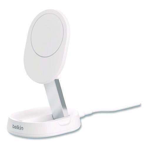 Image of BelkinÂ® BOOST CHARGE Pro Convertible Magnetic Wireless Charging Stand, Qi2 Wireless Charging, 15 W, White