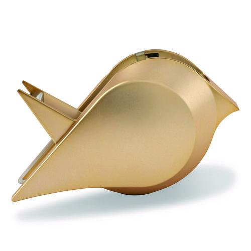 Image of Scotch® C48-BIRD-G Bird Desktop Tape Dispenser, 1" Core, Metallic Gold