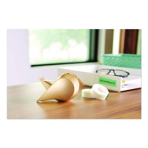 Image of Scotch® C48-BIRD-G Bird Desktop Tape Dispenser, 1" Core, Metallic Gold