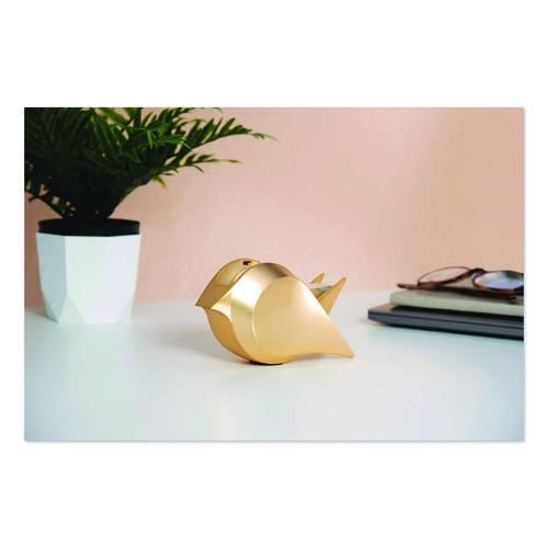 Image of Scotch® C48-BIRD-G Bird Desktop Tape Dispenser, 1" Core, Metallic Gold