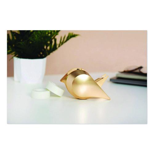 Image of Scotch® C48-BIRD-G Bird Desktop Tape Dispenser, 1" Core, Metallic Gold
