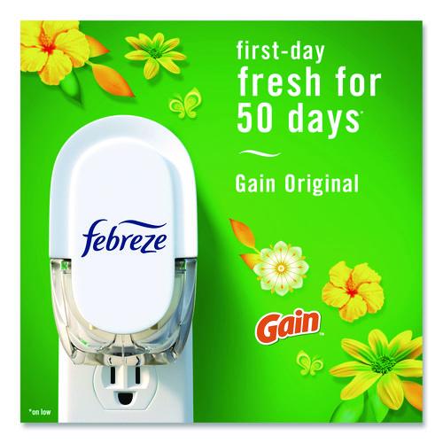 Image of FebrezeÂ® PLUG Air Freshener Warmer Starter Kit, Clear/White, with (2) Gain Original Refills