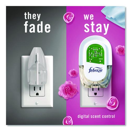 Image of Febreze® 4174 Air Freshener Warmer Starter Kit, Clear/White, with (2) Downy April Fresh Refills