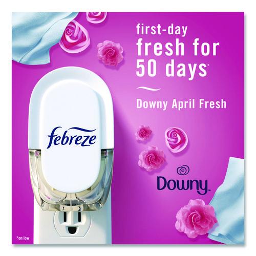 Image of Febreze® 4174 Air Freshener Warmer Starter Kit, Clear/White, with (2) Downy April Fresh Refills