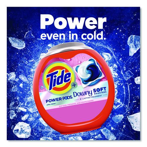 Image of Tide® 11807 Power PODS Plus Downy Laundry Detergent, April Fresh Scent, 98 oz Tub, 63 Pods/Tub