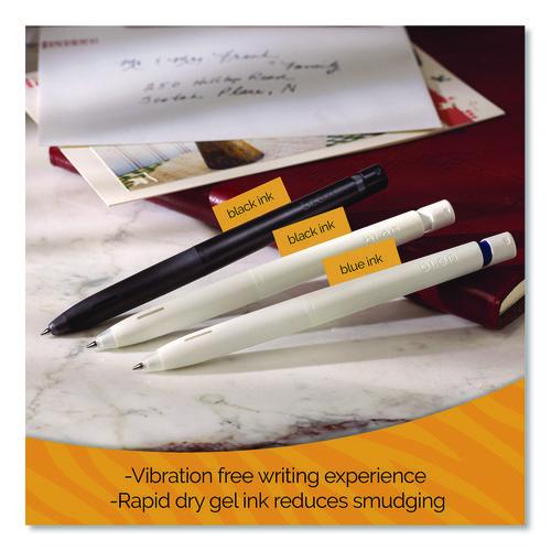 Image of Zebra® 49501 bLen Gel Pen, Medium 0.7 mm, Black; Blue Ink, White; Black Barrel, 6/Pack