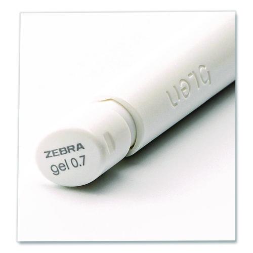 Image of Zebra® 49501 bLen Gel Pen, Medium 0.7 mm, Black; Blue Ink, White; Black Barrel, 6/Pack