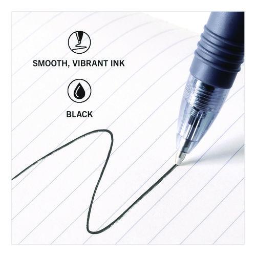 Image of Zebra® ZEB22218 Z-Grip Ballpoint Pen, Retractable, Medium 1 mm, Black Ink, Clear/Black Barrel, 18/Pack