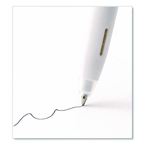 Image of Zebra® 49501 bLen Gel Pen, Medium 0.7 mm, Black; Blue Ink, White; Black Barrel, 6/Pack