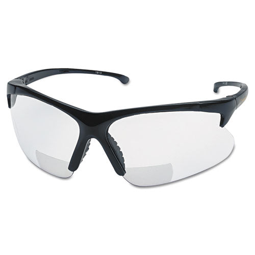 Image of Smith & Wesson® 19878 V60 30-06 Safety Reader Eyewear, 1.5+ Diopter, Black Half Frame, Clear Dual Lens