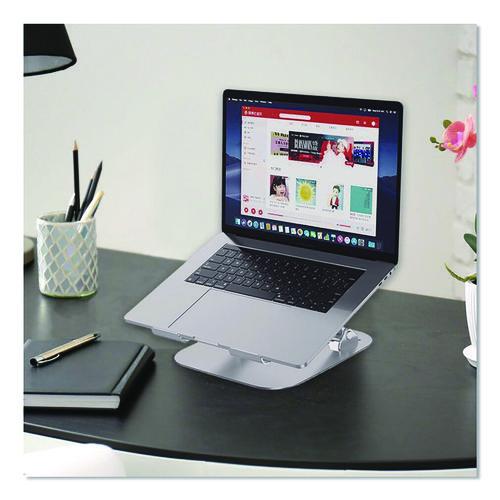 Image of OTM Essentials OB-A2A Adjustable Laptop Riser Stand, 10.62" x 9" x 1.5" to 5", Silver