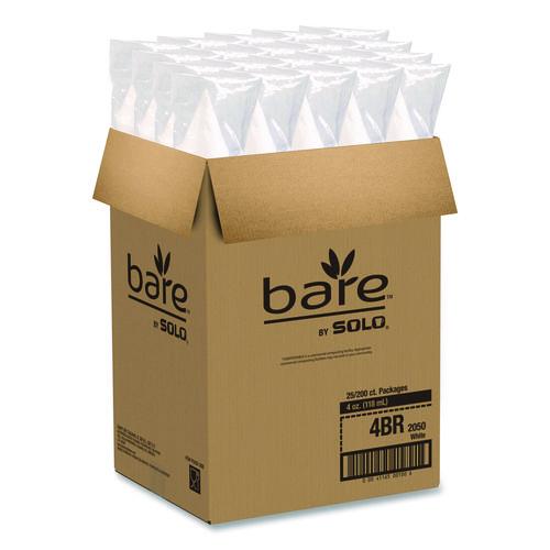 Image of SOLO® 4BR-2050 Cone Water Cups, ProPlanet Seal, 4 oz, Paper, White, 200/Bag, 25 Bags/Carton