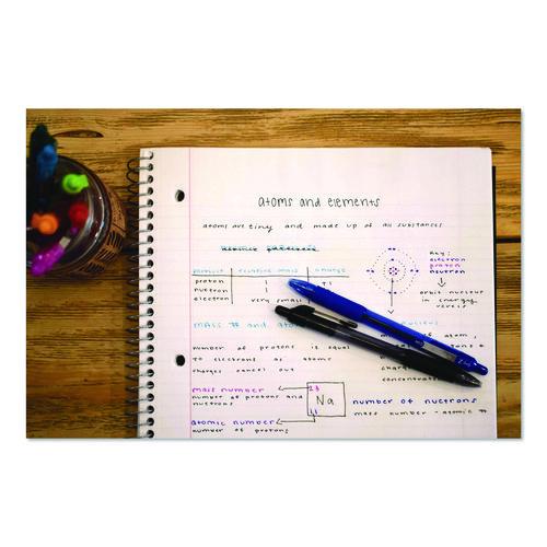 Image of Zebra® 22196 Z-Grip Ballpoint Pen, Retractable, Medium, 1 mm, Black Ink, Clear/Black Barrel, 96/Pack