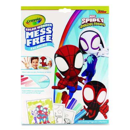 Image of Crayola® 75-2784 Spidey and His Amazing Friends Color Wonder Kit, Includes Five Markers, Ages 3 and Up, 18 Pages