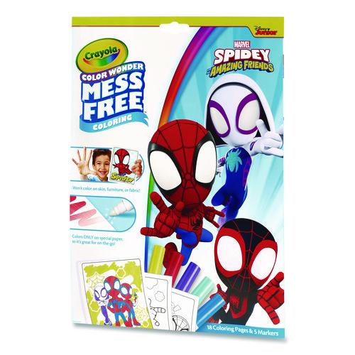 Image of Crayola® 75-2784 Spidey and His Amazing Friends Color Wonder Kit, Includes Five Markers, Ages 3 and Up, 18 Pages