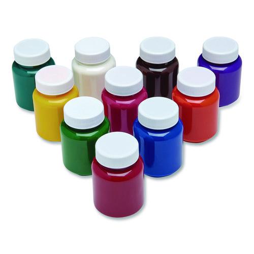 Image of Cra-Z-Art® 10601-4 Washable Project Paints, 10 Assorted Colors, 2 oz Bottles, 10/Pack