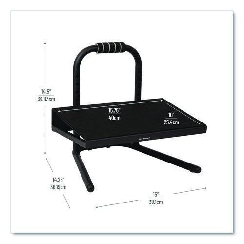 Image of Mind Reader FTHEIGHT-BLK Adjustable Height Tilt Foot Rest, 14.25 x 15 d x 14.5 h, Black