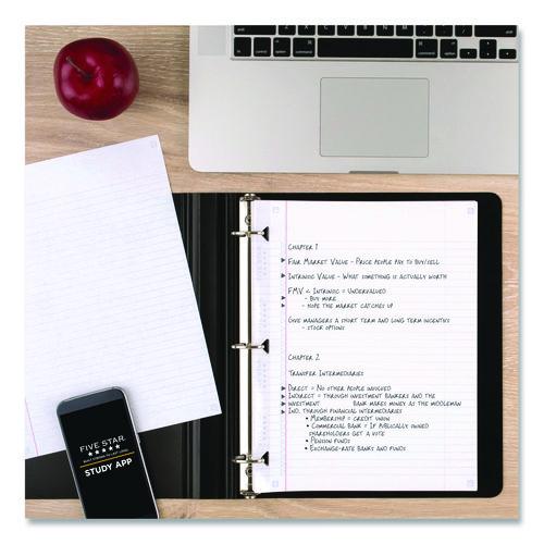 Image of Five Star® 170122/170036 Reinforced Filler Paper Plus Study App, 3-Hole, 8.5 x 11, Quadrille Rule, 80/Pack