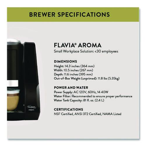 Image of FLAVIA® 18000564 Aroma Single Cup Brewer, Black