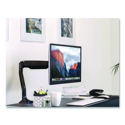 Image of MOUNT-IT! MI-1771-BLACK Single Monitor Gas-Spring Mounting Arm, For 13" to 32" Monitors, 360 Degree Rotation, +/-45 Degree Tilt, Black, Supports 20lb