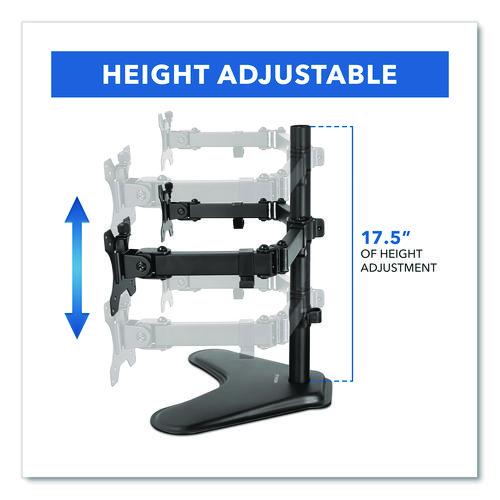 Image of MOUNT-IT! MI-2781 Dual Monitor Desk Stand, For 19" to 32" Monitors, 36.4" x 11" x 18.3", Black, Supports 17.6 lb