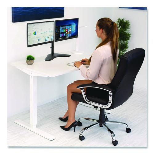 Image of MOUNT-IT! MI-2781 Dual Monitor Desk Stand, For 19" to 32" Monitors, 36.4" x 11" x 18.3", Black, Supports 17.6 lb