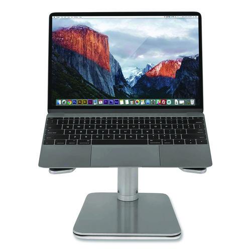 Image of MOUNT-IT! MI-7271 Adjustable Height Laptop Riser, 10" x 10.5" Platform, Silver/Black, Supports Up to 33 lbs