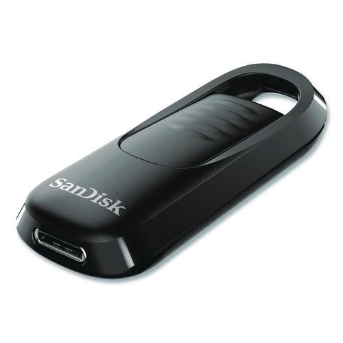 Image of SanDisk® SDCZ480064GA46 Ultra Slider USB 3.2 Type C Flash Drive, 64 GB, Black