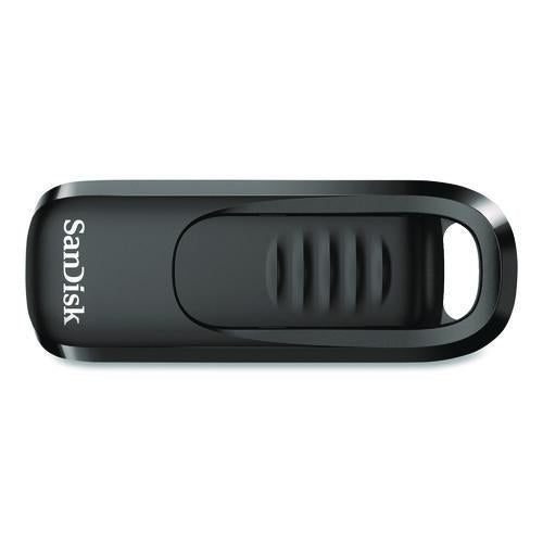 Image of SanDisk® SDCZ480064GA46 Ultra Slider USB 3.2 Type C Flash Drive, 64 GB, Black