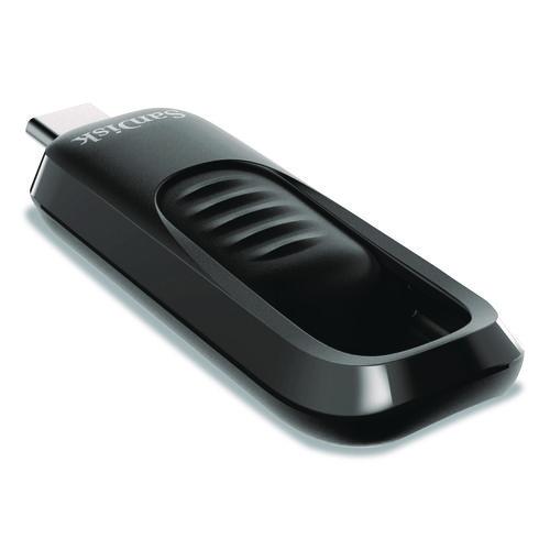 Image of SanDisk® SDCZ480128GA46 Ultra Slider USB 3.2 Type C Flash Drive, 128 GB, Black