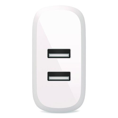 Image of Belkin® WCB002DQWH BOOST CHARGE Dual USB-A Wall Charger, White