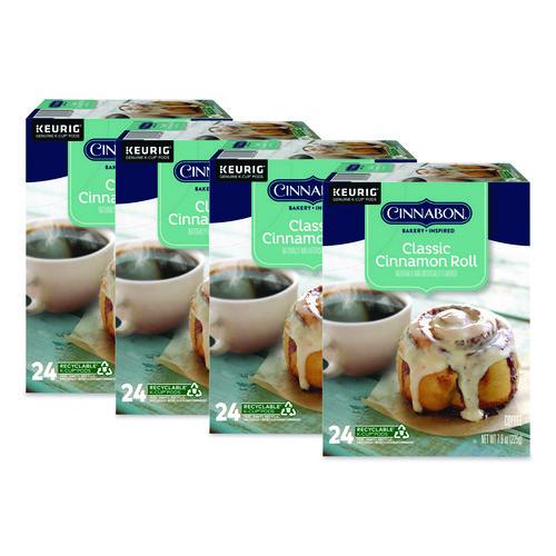 Image of Cinnabon® 5000330074 Cinnabon Classic Cinnamon Roll Coffee K-Cups, 96/carton