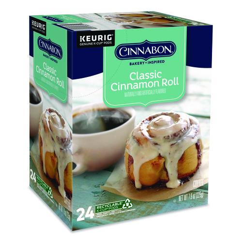 Image of Cinnabon® 5000330074 Cinnabon Classic Cinnamon Roll Coffee K-Cups, 96/carton