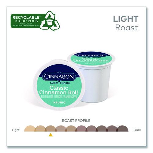 Image of Cinnabon® 5000330074 Cinnabon Classic Cinnamon Roll Coffee K-Cups, 96/carton