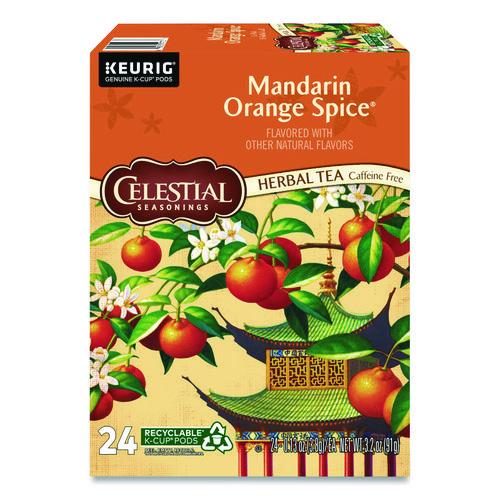 Image of Celestial Seasonings® 5000330011 Mandarin Orange Spice Herb Tea, 0.13 oz K-Cups, 24/Box