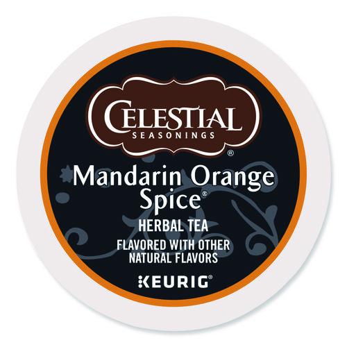 Image of Celestial Seasonings® 5000330011 Mandarin Orange Spice Herb Tea, 0.13 oz K-Cups, 24/Box