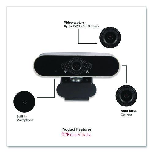 Image of OTM Essentials OB-AJK HD Elite Portable Webcam, 1920 pixels x 1080 pixels, 2 Mpixels, Black